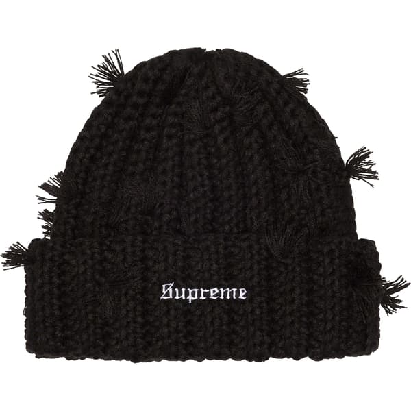Supreme Hand Tied Beanie - Black (front)