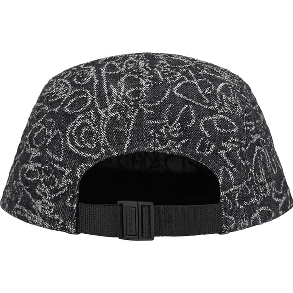 Supreme Handwriting Denim Camp Cap - Black (front)