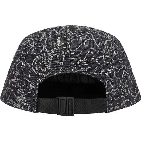 Supreme Handwriting Denim Camp Cap - Black (front)