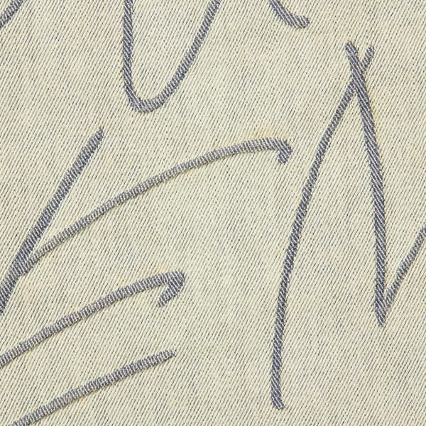 Supreme Handwriting Jacquard Denim Shirt - Dirty (front)