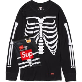Supreme Hanes Bones Thermal Crew (1 Pack) Black