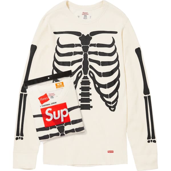 Supreme Hanes Bones Thermal Crew (1 Pack) - Natural (front)