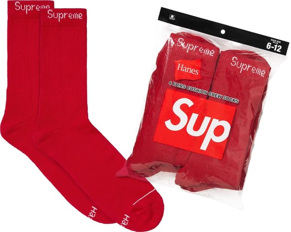 Supreme Hanes Crew Socks (4 Pack) - Product Image