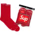Supreme Hanes Crew Socks (4 Pack) - Red (front)