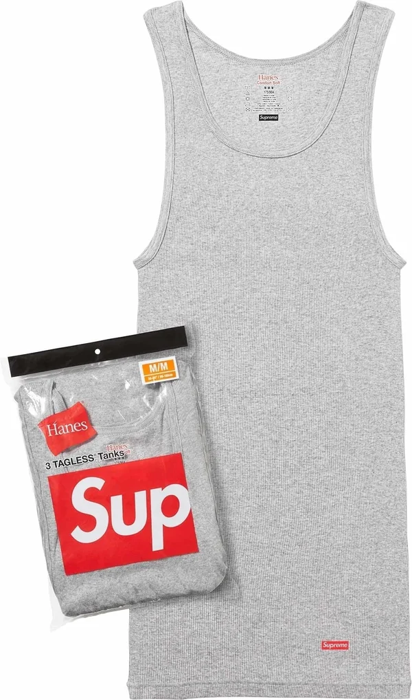 Supreme Hanes Tagless Tank Tops (3 Pack) - Product Image