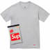 Supreme Hanes Tagless Tees (2 Pack) - Heather Grey (front)