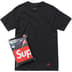 Supreme Hanes Tagless Tees (3 Pack) - Black (front)