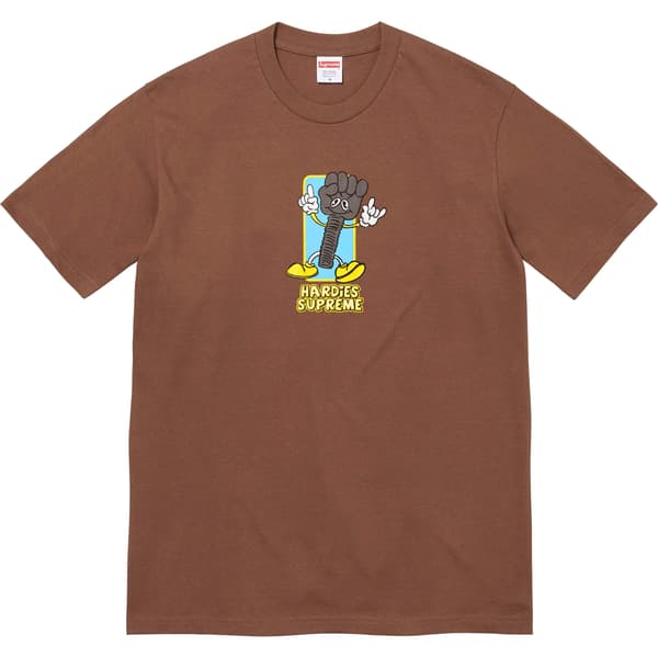 Supreme Hardies Bolt Tee - Brown (front)