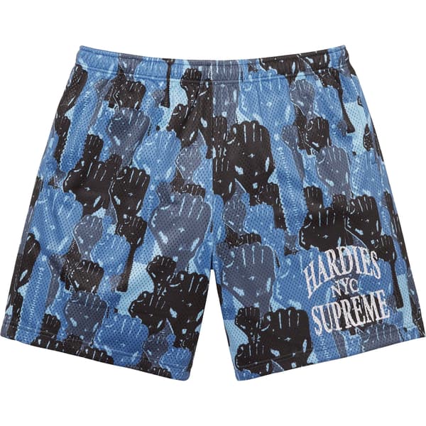 Supreme Hardies Camo Basketball Short - Blue (front)