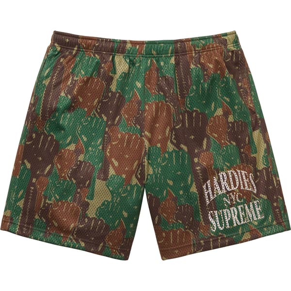 Supreme Hardies Camo Basketball Short - Green (front)