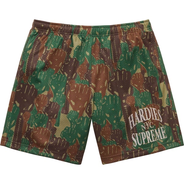 Supreme Hardies Camo Basketball Short - Green (front)