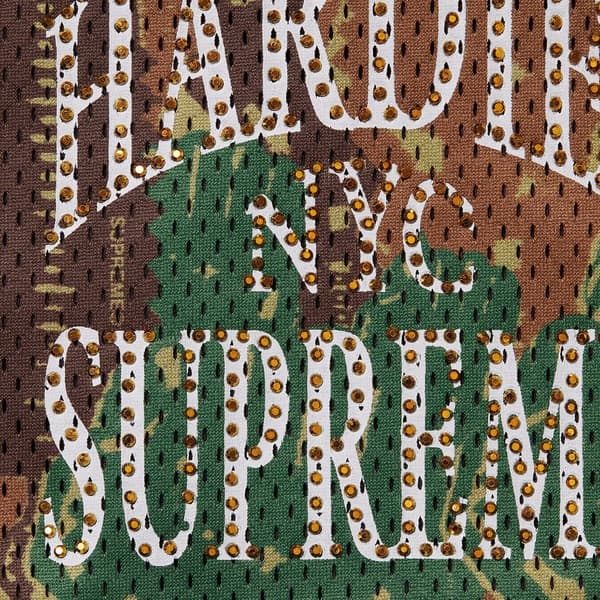 Supreme Hardies Camo Basketball Short - Green (front)