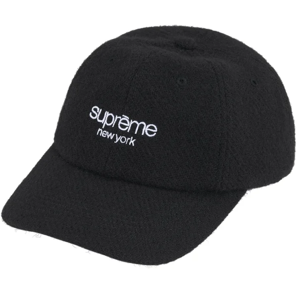 Supreme Harris Tweed 6-Panel - Black (front)