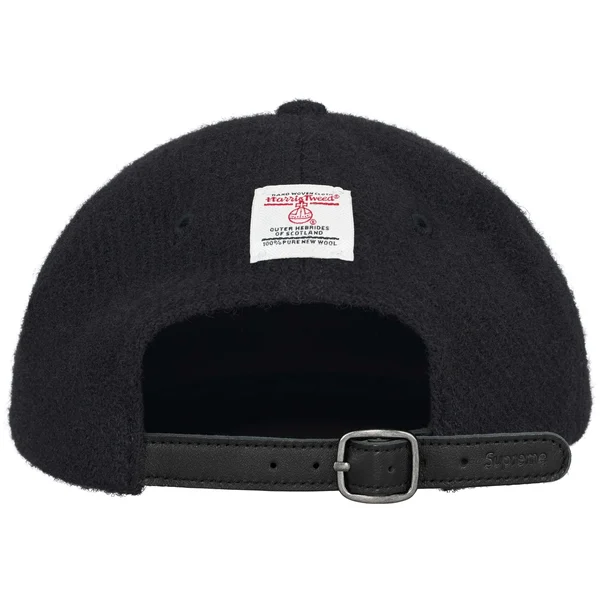Supreme Harris Tweed 6-Panel - Black (front)