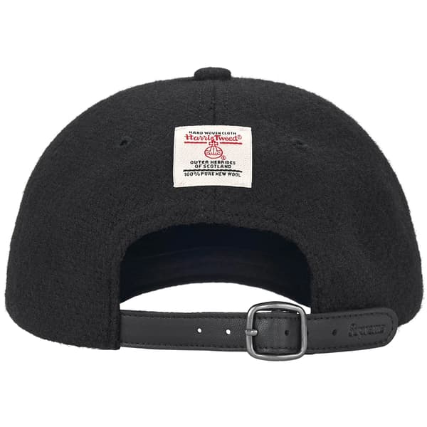 Supreme Harris Tweed 6-Panel - Black (front)