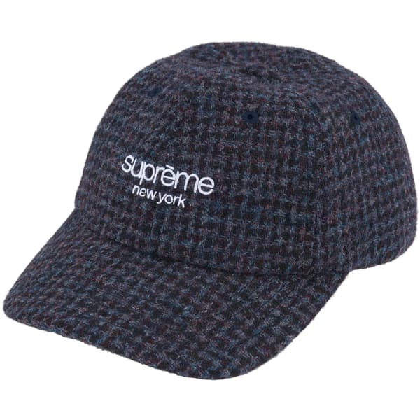 Supreme Harris Tweed 6-Panel - Dark Blue (front)