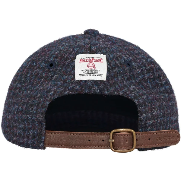 Supreme Harris Tweed 6-Panel - Dark Blue (front)