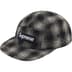 Supreme Harris Tweed Camp Cap - Black (front)