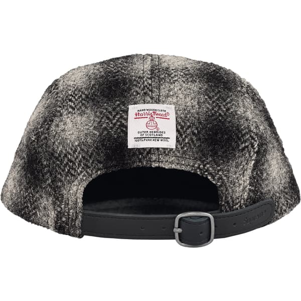 Supreme Harris Tweed Camp Cap - Black (front)
