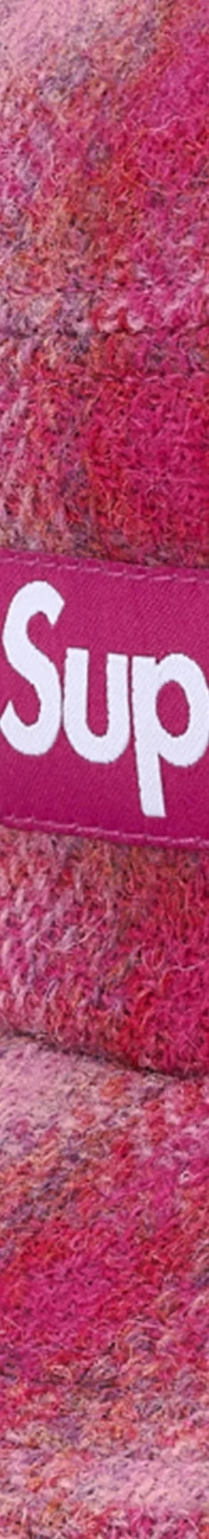 Supreme Harris Tweed Camp Cap - Pink (front)
