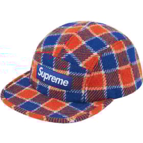 Supreme Harris Tweed Camp Cap Red Plaid