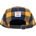 Supreme Harris Tweed Camp Cap - Yellow Plaid (front)