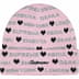 Supreme Hearts Beanie - Light Pink (front)