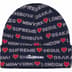 Supreme Hearts Beanie - Navy (front)