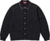 Supreme Herringbone Cardigan - Black (front)