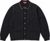 Supreme Herringbone Cardigan - Black (front)