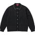 Supreme Herringbone Cardigan - Black (front)