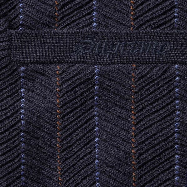 Supreme Herringbone Cardigan - Navy (front)