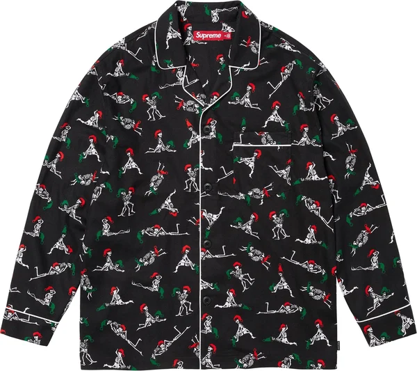 Supreme Holiday Pajama Set - Black (front)