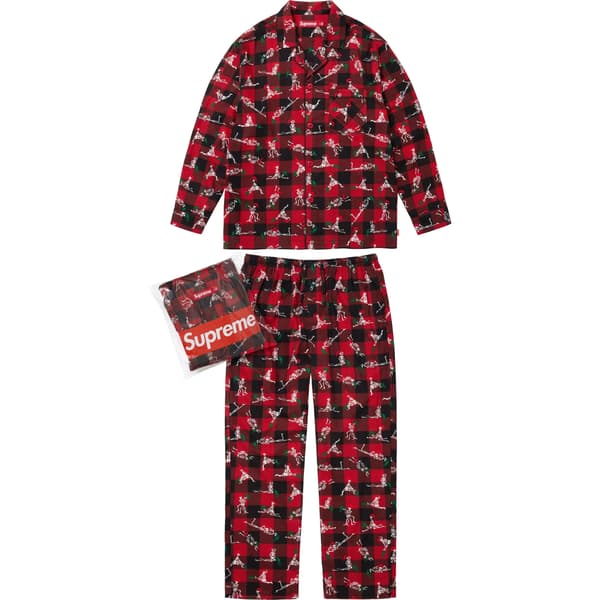 Supreme Holiday Pajama Set - Plaid (front)