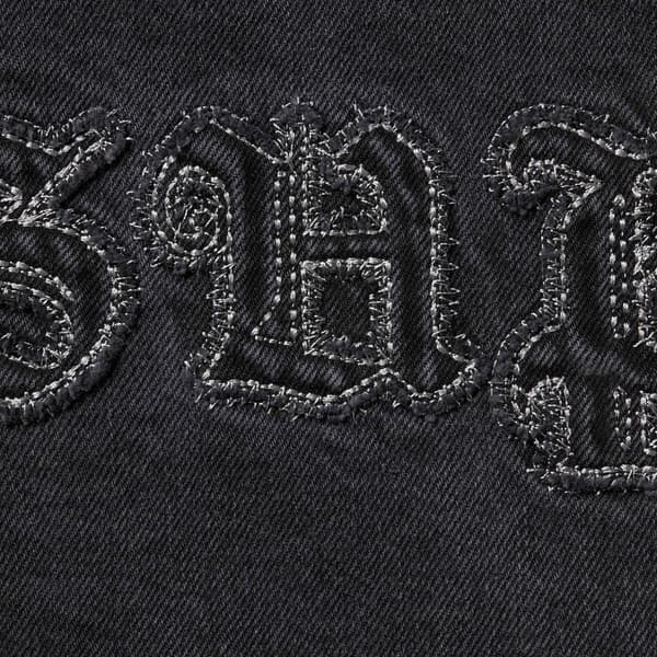 Supreme Hooded Denim Shirt - Black (front)