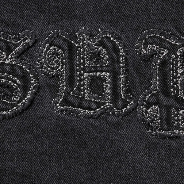 Supreme Hooded Denim Shirt - Black (front)