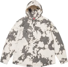 Supreme Hooded Denim Shirt Bleached