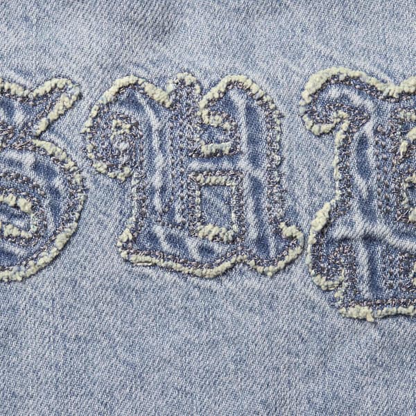 Supreme Hooded Denim Shirt - Washed Indigo (front)