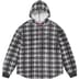 Supreme Hooded Plaid Knit Shirt - Black (front)