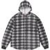 Supreme Hooded Plaid Knit Shirt - Black (front)