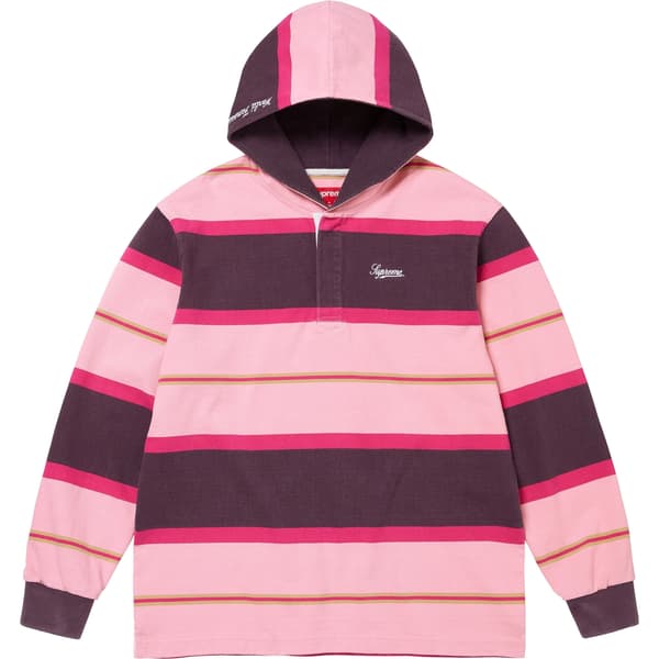 Supreme Hooded Rugby - Dark Purple (front)