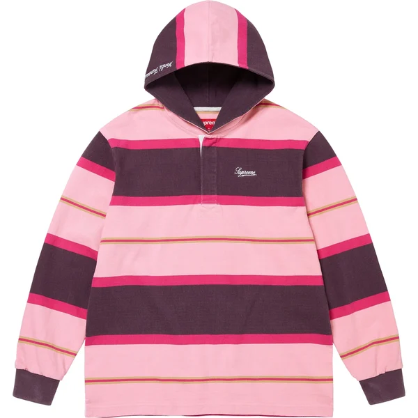 Supreme Hooded Rugby - Dark Purple (front)