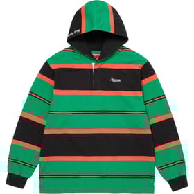 Supreme Hooded Rugby Green