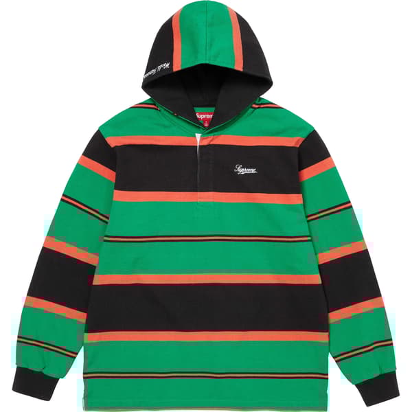 Supreme Hooded Rugby - Green (front)