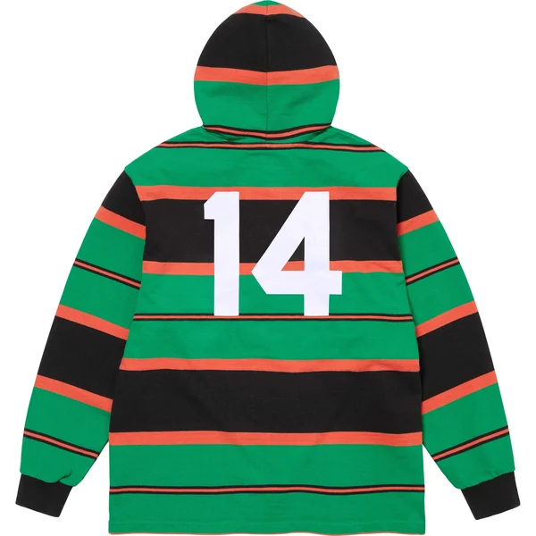 Supreme Hooded Rugby - Green (front)