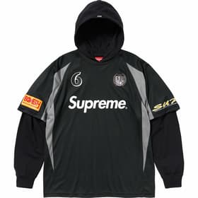 Supreme Hooded Soccer Jersey Black