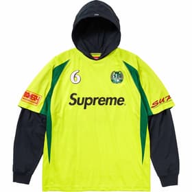 Supreme Hooded Soccer Jersey Bright Green