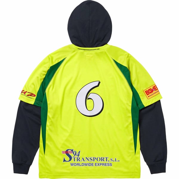 Supreme Hooded Soccer Jersey - Bright Green (front)