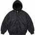 Supreme Hooded Stadium Jacket - Black (front)