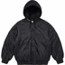 Supreme Hooded Stadium Jacket - Black (front)